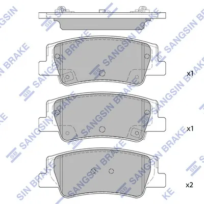 Sapatas do freio traseiras de disco Hyundai Sonata VIII