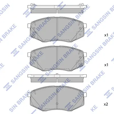 Sapatas do freio dianteiras de disco KIA Sportage IV SUV (QL) (2015 - 2025) preço, a partir de