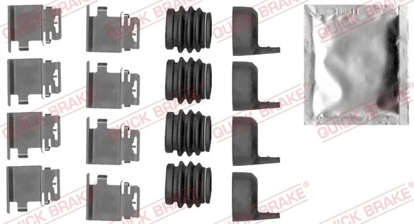Kit de molas de fixação de sapatas de disco traseiras 1091890 Quick Brake