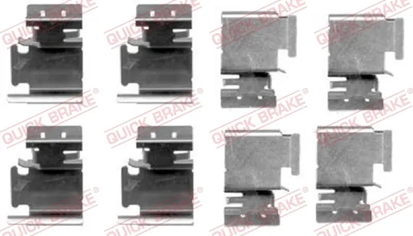 Kit de molas de fixação de sapatas de disco traseiras 1091298 Quick Brake
