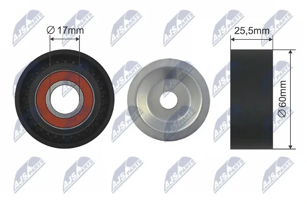 Rolo de reguladora de tensão da correia de transmissão RNKPL010 NTY