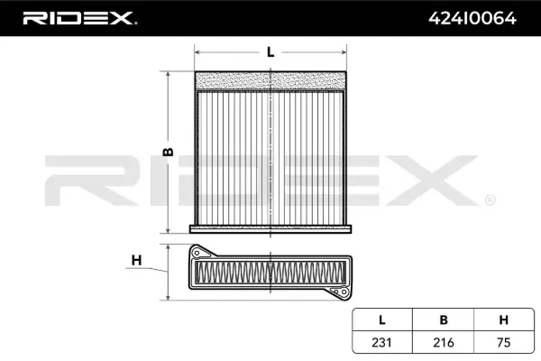 Filtro de salão 424I0064 Ridex