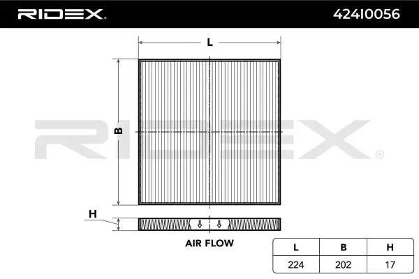 Filtro de salão 424I0056 Ridex