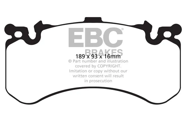 Sapatas do freio dianteiras de disco DP42158R EBC Brakes
