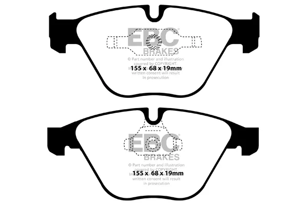 Sapatas do freio dianteiras de disco DP42006R EBC Brakes