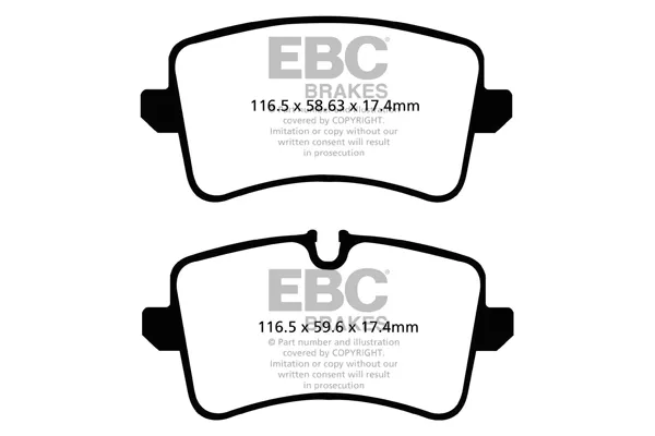 Sapatas do freio traseiras de disco DP42082R EBC Brakes