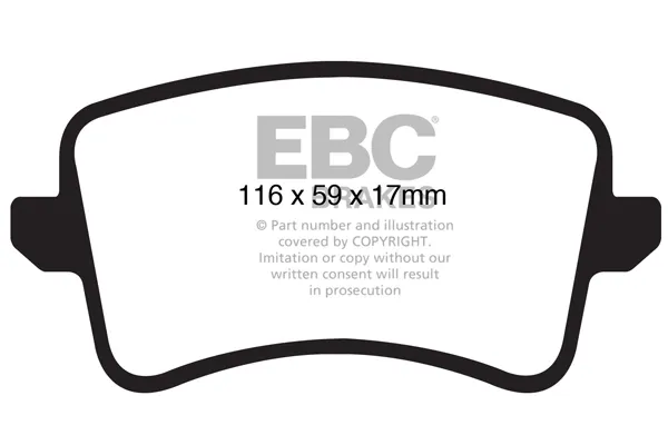 Sapatas do freio traseiras de disco DP41988R EBC Brakes
