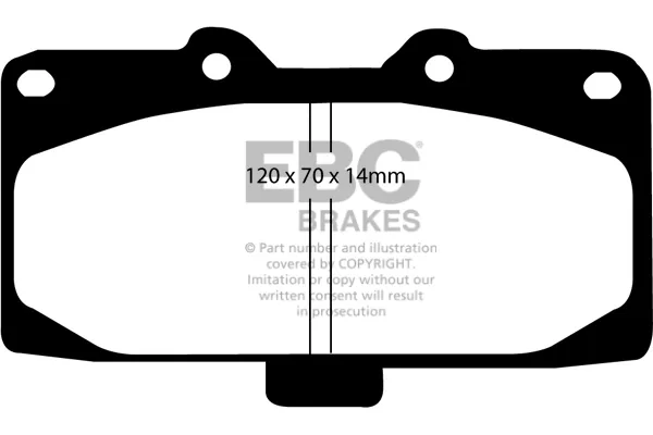 Sapatas do freio dianteiras de disco DP41200R EBC Brakes