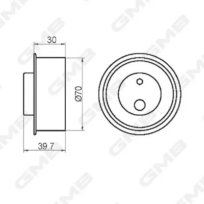 Rolo de reguladora de tensão da correia do mecanismo de distribuição de gás KIA Carens 1 FJ