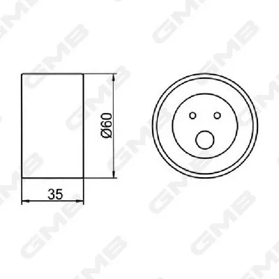 Rolo de reguladora de tensão da correia do mecanismo de distribuição de gás KIA Sorento 1 JC