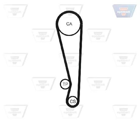 Correia do mecanismo de distribuição de gás Mazda 323 BG