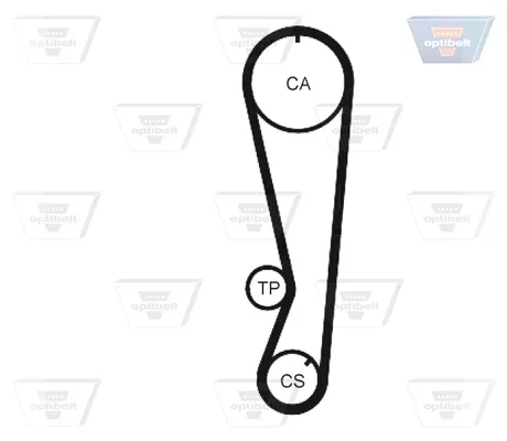 Correia do mecanismo de distribuição de gás Toyota Corolla E11