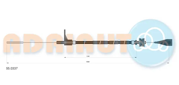 Cabo/pedal de gás (de acelerador) 550337 Adriauto