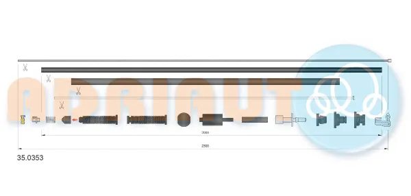 Cabo/pedal de gás (de acelerador) Peugeot 406 8B
