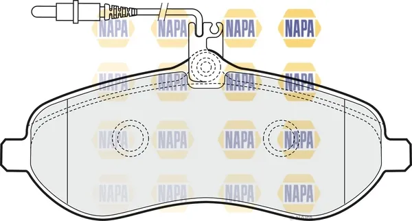 Sapatas do freio dianteiras de disco NBP1051 Napa