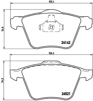 Sapatas do freio dianteiras de disco P24077 Brembo