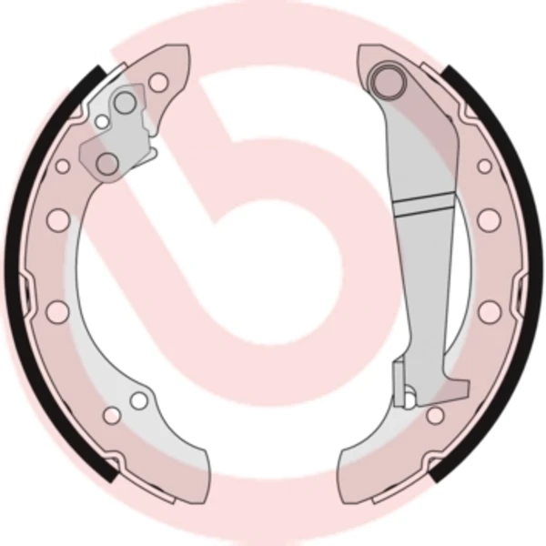 S85508 Brembo sapatas do freio traseiras de tambor