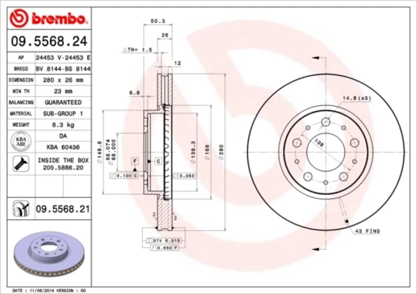 09556821 Brembo