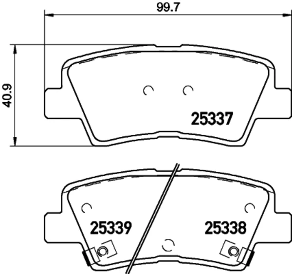 P30101 Brembo sapatas do freio traseiras de disco