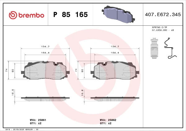 P85165X Brembo