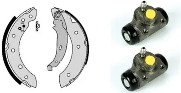 Sapatas do freio traseiras de tambor H68065 Brembo