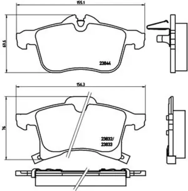 P59045 Brembo sapatas do freio dianteiras de disco