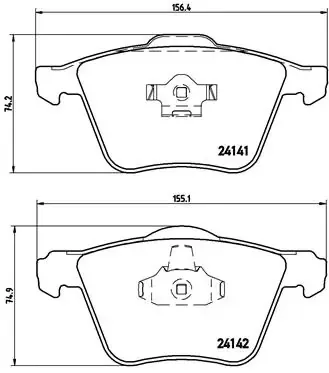 Sapatas do freio dianteiras de disco P86018 Brembo