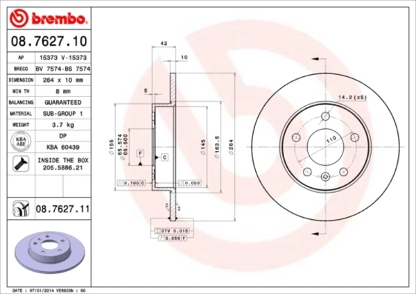 08762710 Brembo