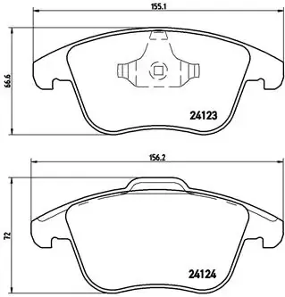 Sapatas do freio dianteiras de disco P44020 Brembo