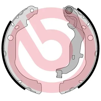Sapatas do freio traseiras de tambor S68549 Brembo