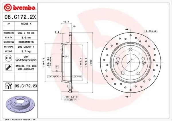 08C1722X Brembo