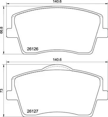 Sapatas do freio dianteiras de disco P86031 Brembo