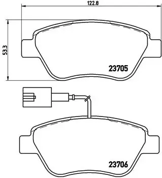 Sapatas do freio dianteiras de disco P23141 Brembo