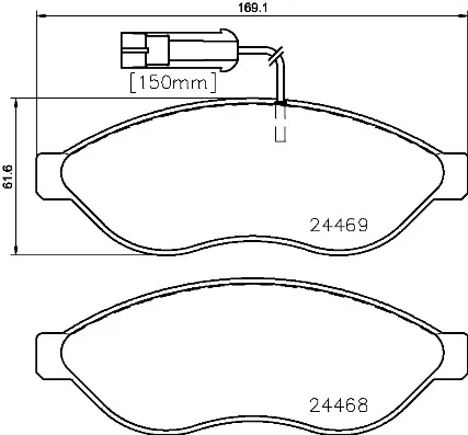 Sapatas do freio dianteiras de disco P23143 Brembo