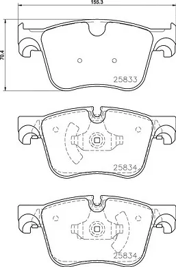 Sapatas do freio dianteiras de disco P61127 Brembo
