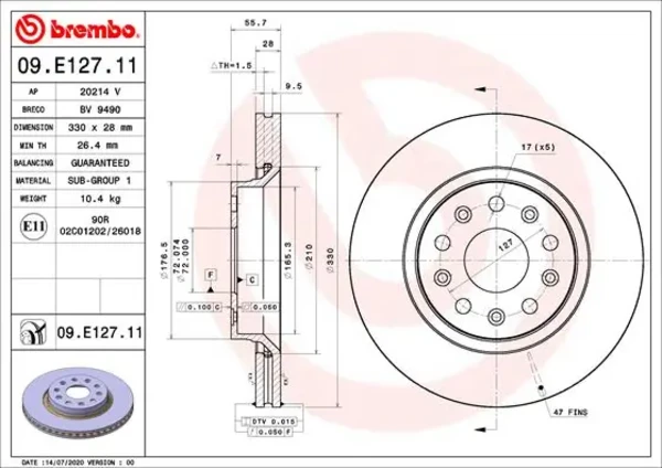09E12711 Brembo