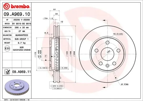 09A96910 Brembo