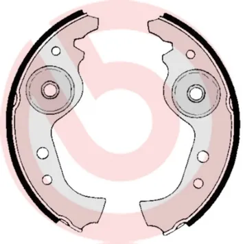 Sapatas do freio traseiras de tambor S23501 Brembo