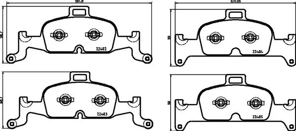 Sapatas do freio dianteiras de disco P85164 Brembo