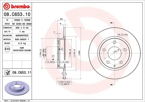 08C65311 Brembo