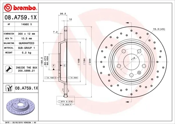 08A7591X Brembo