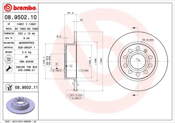 08950210 Brembo