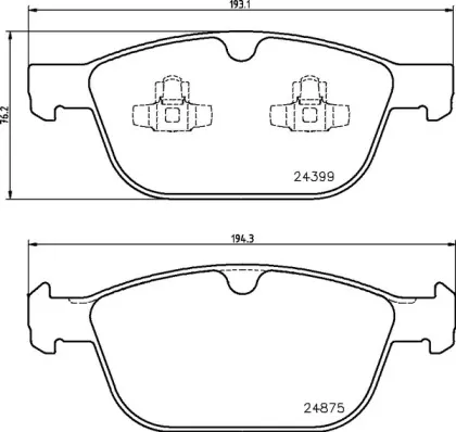 Sapatas do freio dianteiras de disco P86023 Brembo