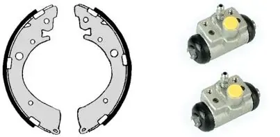 Sapatas do freio traseiras de tambor H28006 Brembo