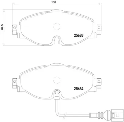 Sapatas do freio dianteiras de disco P85126X Brembo