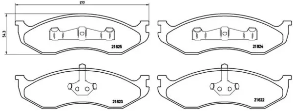 P37004 Brembo sapatas do freio dianteiras de disco