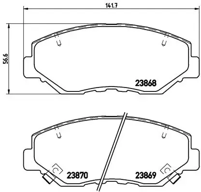 Sapatas do freio dianteiras de disco P28035 Brembo
