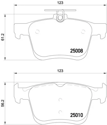 Sapatas do freio traseiras de disco P85125 Brembo
