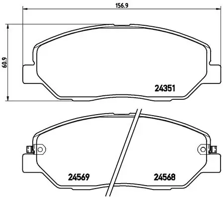 Sapatas do freio dianteiras de disco P30036 Brembo