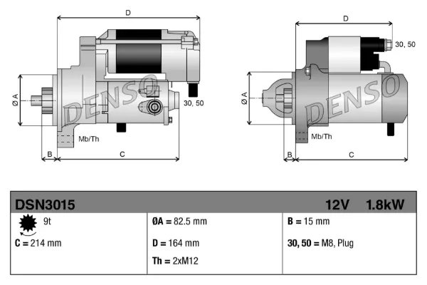 Motor de arranco DSN3015 Denso